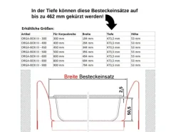 SOTECH ORGA-BOX III Besteckeinsatz 800 mm Höhe 55 mm Für Nobilia Ab 2013 Pronorm und Brigitte Küchen