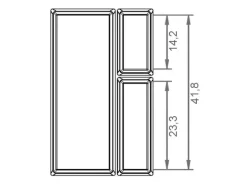 SOTECH ORGA-BOX IV UNIVERSAL Besteckeinsatz 400 mm Höhe 53 mm Schubkasteneinsatz Besteckeinteilung