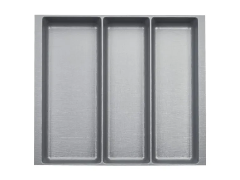 SOTECH ORGA-BOX-2 Multifunktionseinsatz Tiefe 462mm Höhe 50,5mm Für Nobilia Küchen Canvas Struktur Silbergrau 509mm