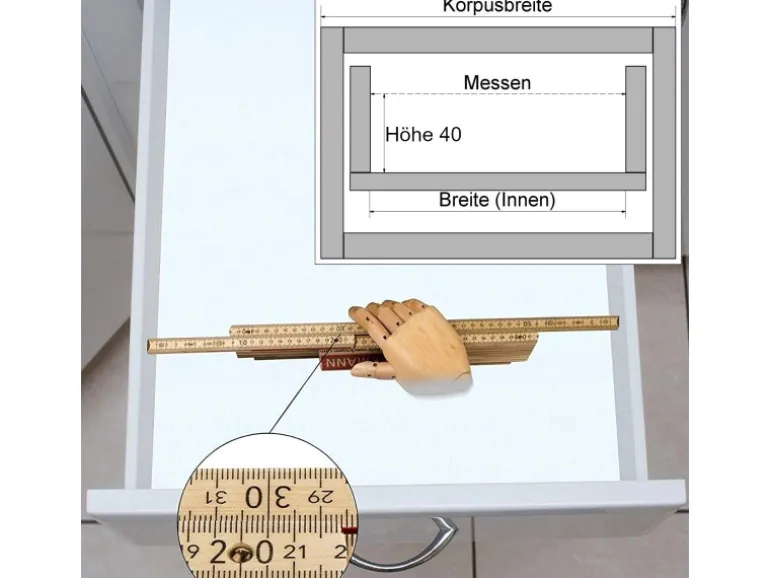SOTECH ORGA-BOX Multi-Gewürzgläsereinsatz Gewürzdoseneinsatz 515 x 40 x 473 mm Silbergrau Für Blum 60er Korpusbreite