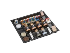 SOTECH ORGA-BOX Multi-Gewürzgläsereinsatz Gewürzdoseneinsatz 515 x 40 x 473 mm Lavagrau Für Blum 60er Korpusbreite