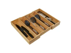 SOTECH ORGA-BOX UNIVERSAL Besteckkasten Aus Bambus Verstellbar Für Schrankbreite 500 - 600 mm Höhe 65 mm bis 5 Fächer