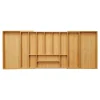 SOTECH ORGA-BOX UNIVERSAL Besteckkasten Aus Bambus Verstellbar Für Schrankbreite 900 - 1200 mm Höhe 65 mm bis 13 Fächer