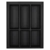 SOTECH Orga-Box VII Besteckeinsatz Schwarz 450 mm Höhe 50,5 mm mit Softtouch Oberfläche