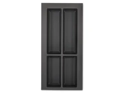 SOTECH Orga-Box VII Besteckeinsatz Basaltgrau 300 mm Höhe 50,5 mm mit Softtouch Oberfläche