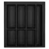 SOTECH Orga-Box VII Besteckeinsatz Schwarz 500 mm Höhe 50,5 mm mit Softtouch Oberfläche