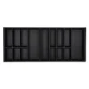 SOTECH Orga-Box VII Besteckeinsatz Schwarz 1200 mm Höhe 50,5 mm mit Softtouch Oberfläche