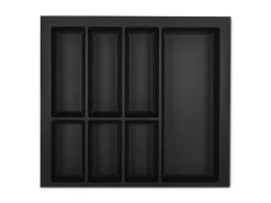 SOTECH Orga-Box VII Besteckeinsatz Schwarz 600 mm Höhe 50,5 mm mit Softtouch Oberfläche