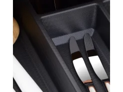 SOTECH Orga-Box VII Besteckeinsatz Schwarz 600 mm Höhe 50,5 mm mit Softtouch Oberfläche