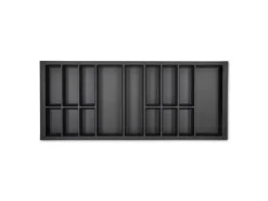 SOTECH Orga-Box VII Besteckeinsatz Basaltgrau 1200 mm Höhe 50,5 mm mit Softtouch Oberfläche