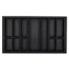 SOTECH Orga-Box VII Besteckeinsatz Schwarz 900 mm Höhe 50,5 mm mit Softtouch Oberfläche