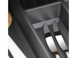 SOTECH Orga-Box VII Besteckeinsatz Basaltgrau 600 mm Höhe 50,5 mm mit Softtouch Oberfläche