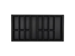 SOTECH Orga-Box VII Besteckeinsatz Schwarz 1000 mm Höhe 50,5 mm mit Softtouch Oberfläche