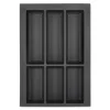 SOTECH Orga-Box VII Besteckeinsatz Basaltgrau 400 mm Höhe 50,5 mm mit Softtouch Oberfläche