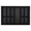 SOTECH Orga-Box VII Besteckeinsatz Schwarz 800 mm Höhe 50,5 mm mit Softtouch Oberfläche