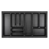 SOTECH Orga-Box VIII Besteckeinsatz 811 x 480 x 55 mm Lavagrau mit Perlstruktur Für 90er Schränke in Häcker Küchen