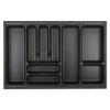 SOTECH Orga-Box VIII Besteckeinsatz 711 x 480 x 55 mm Lavagrau mit Perlstruktur Für 80er Schränke in Häcker Küchen