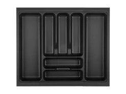 SOTECH Orga-Box VIII Besteckeinsatz 511 x 480 x 55 mm Lavagrau mit Perlstruktur Für 60er Schränke in Häcker Küchen