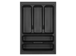 SOTECH Orga-Box VIII Besteckeinsatz 311 x 480 x 55 mm Lavagrau mit Perlstruktur Für 40er Schränke in Häcker Küchen