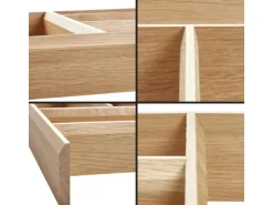 SOTECH Schubladen Besteckeinsatz 473 x 273 x 50 mm Aus Massivholz Eiche Lackiert