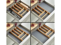 SOTECH Schubladen Besteckeinsatz 473 x 273 x 50 mm Aus Massivholz Eiche Lackiert