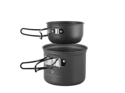 STAHLWERK Camping Kochgeschirr Alu Campinggeschirr Gaskocher Outdoor Set