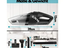 Steinborg SB-1031 Akku-Handstaubsauger mit Tasche 6500 Pa