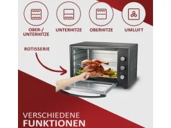 Steinborg SB-3006 Backofen 60 Liter 2000 Watt Schwarz