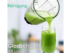 Steinborg SB-7010 Edelstahl Standmixer 1,5 Liter BPA-Frei 600 Watt