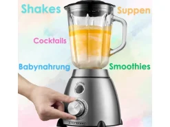 Steinborg SB-7010 Edelstahl Standmixer 1,5 Liter BPA-Frei 600 Watt