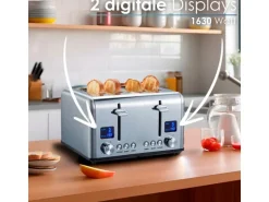 Steinborg SB-2080 Edelstahl Toaster 4 Scheiben 1630W