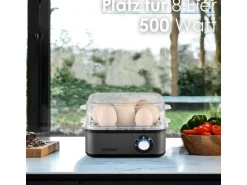Steinborg SB-2630 Eierkocher für 1 bis 8 Eier Dampfauslass 500 Watt