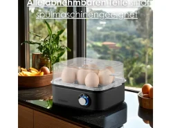 Steinborg SB-2630 Eierkocher für 1 bis 8 Eier Dampfauslass 500 Watt