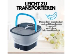 Steinborg SB-1061 Faltbares Fußsprudelbad mit Fernbedienung Platzsparend Timer