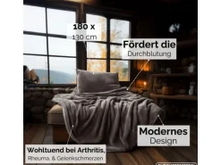 Steinborg SB-9522 Heizdecke mit Timer 9 Temperaturstufen 180x130 cm