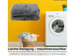 Steinborg SB-9522 Heizdecke mit Timer 9 Temperaturstufen 180x130 cm