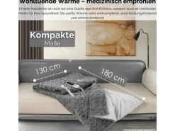 Steinborg SB-9523 Heizdecke mit Timer 9 Temperaturstufen 180x130 cm