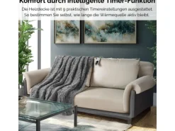 Steinborg SB-9523 Heizdecke mit Timer 9 Temperaturstufen 180x130 cm