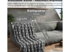 Steinborg SB-9524 Heizdecke mit Timer 9 Temperaturstufen 180x130 cm