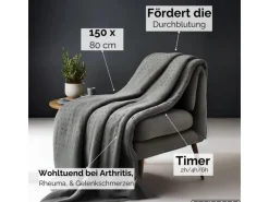 Steinborg SB-9521 Heizdecke mit Timer 6 Temperaturstufen 150x80 cm