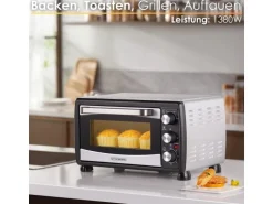 Steinborg SB-3007 Minibackofen mit Umluft 20 Liter 1380 Watt
