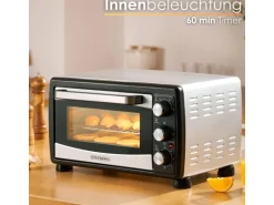 Steinborg SB-3007 Minibackofen mit Umluft 20 Liter 1380 Watt