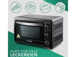 Steinborg SB-3015 Minibackofen 15 Liter 1300 Watt Schwarz