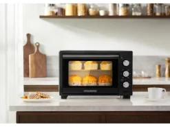 Steinborg SB-3002 Minibackofen mit Umluft 25 Liter 1600 Watt Schwarz