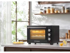 Steinborg SB-3002 Minibackofen mit Umluft 25 Liter 1600 Watt Schwarz