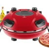 Steinborg SB-3140 Pizzaofen Elektrisch 32 cm mit Pizzastein Timer 5 Stufen 1200 Watt