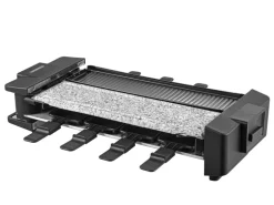 Steinborg SB-2220 Raclette Grill für 8 Personen mit Teilbarer Kombinierter Grillfläche 1500 Watt