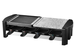 Steinborg SB-2140 Raclette Grill für 8 Personen mit Kombinierter Grillfläche 1300 Watt