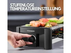 Steinborg SB-2140 Raclette Grill für 8 Personen mit Kombinierter Grillfläche 1300 Watt