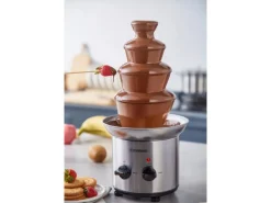 Steinborg SB-6030 Schokoladenbrunnen Edelstahl 4-Etagen 1250g Kapazität 190 Watt